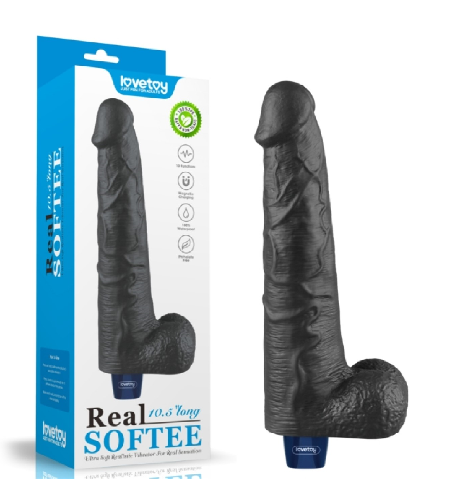 Lovetoy Real Softee – realistični vibrator od TPE, 26,7cm LV330224